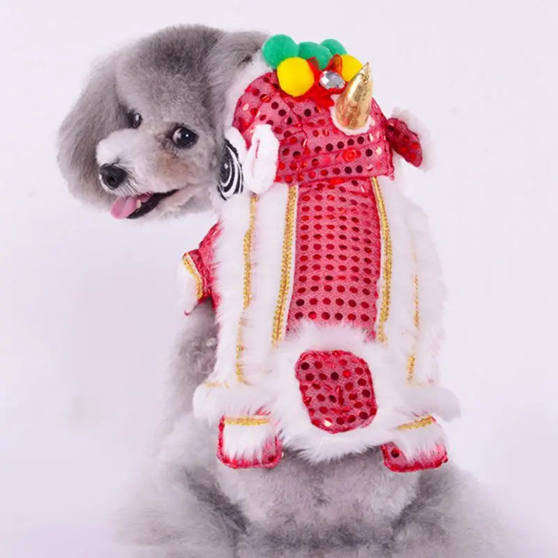 Chinese Lion Dance Costume for Dogs