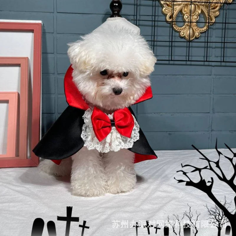 Dogs Halloween Vampire Cloak