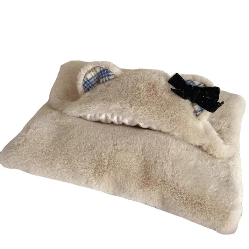 Warm Plush Pet Blanket & Hooded Cloak