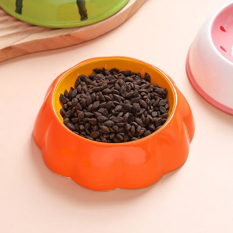 Watermelon & Strawberry Shaped Pet Food Bowls