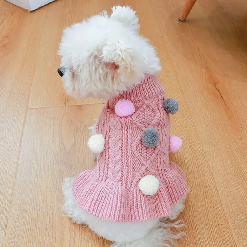 Winter Dog Sweater Dress