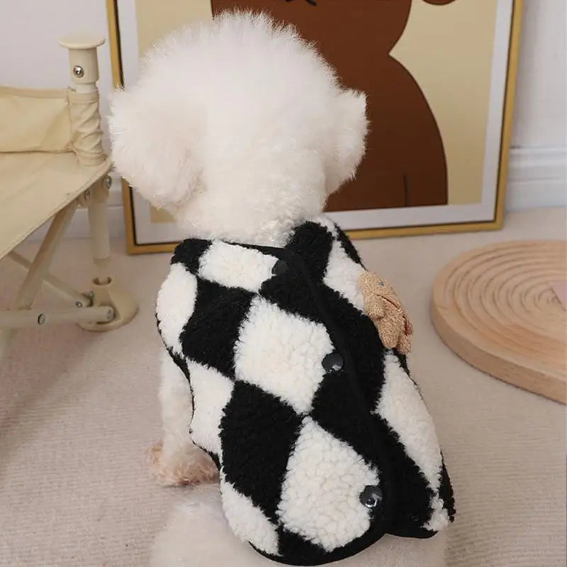 Plaid Fleece Dog Jacket