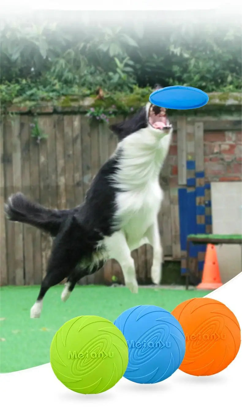 OUZEY Bite Resistant Flying Disc Dog Toy