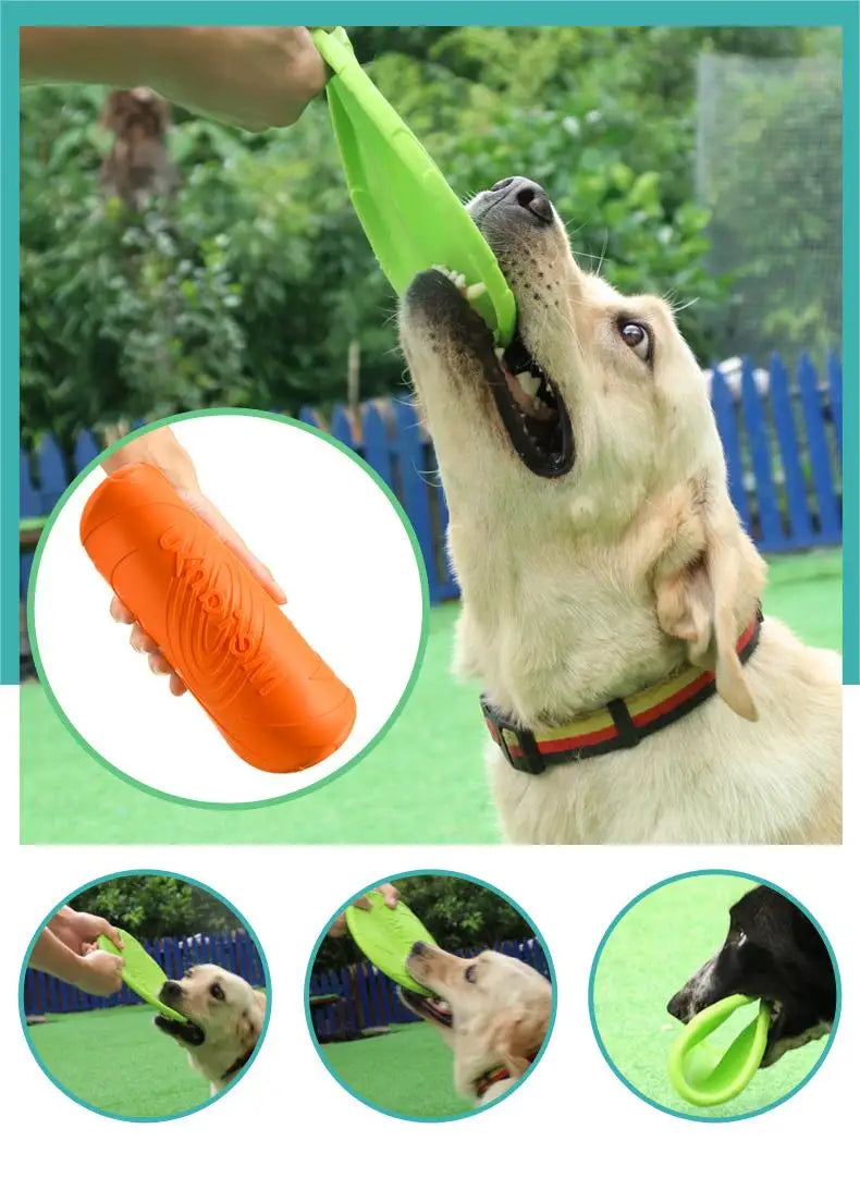 OUZEY Bite Resistant Flying Disc Dog Toy