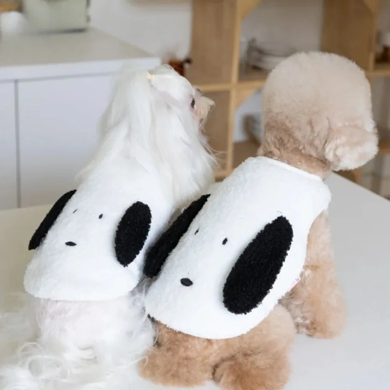 Double-Sided Plush Bear Sweater with Cute Ears