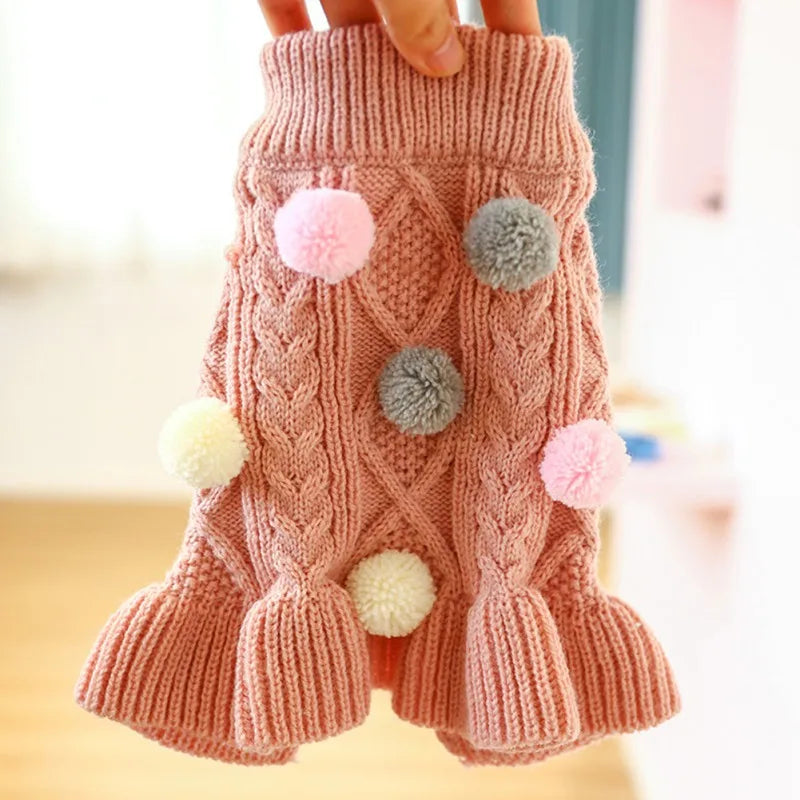 Winter Dog Sweater Dress