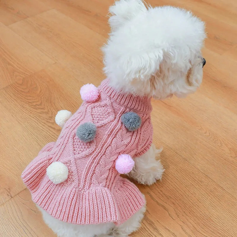 Winter Dog Sweater Dress